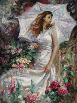 女性 Painting - 夏の風